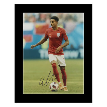 Signed Jesse Lingard Photo Display - 12x10 England Autograph