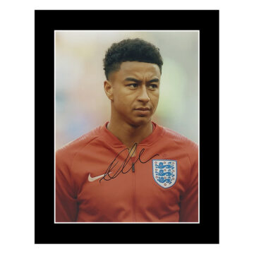 Signed Jesse Lingard Photo Display - 12x10 England Icon Autograph