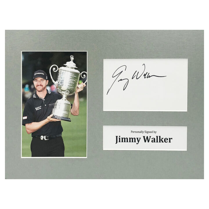 Signed Jimmy Walker Photo Display - 12x8 PGA Championship Winner 2016