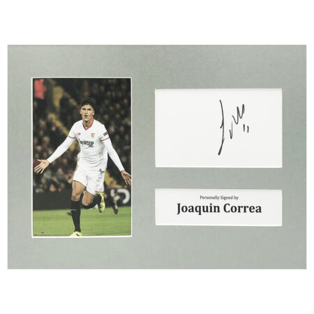 Signed Joaquin Correa Photo Display - 12x8 Sevilla Icon