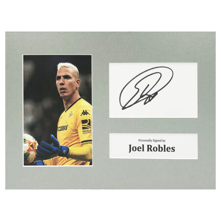 Signed Joel Robles Photo Display - 12x8 Real Betis Icon