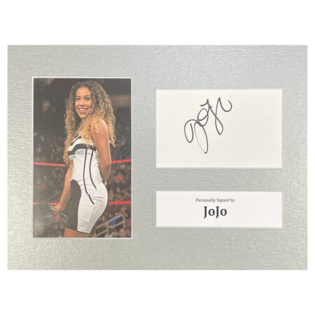 Signed Jojo Photo Display - 12x8 Wrestling Icon