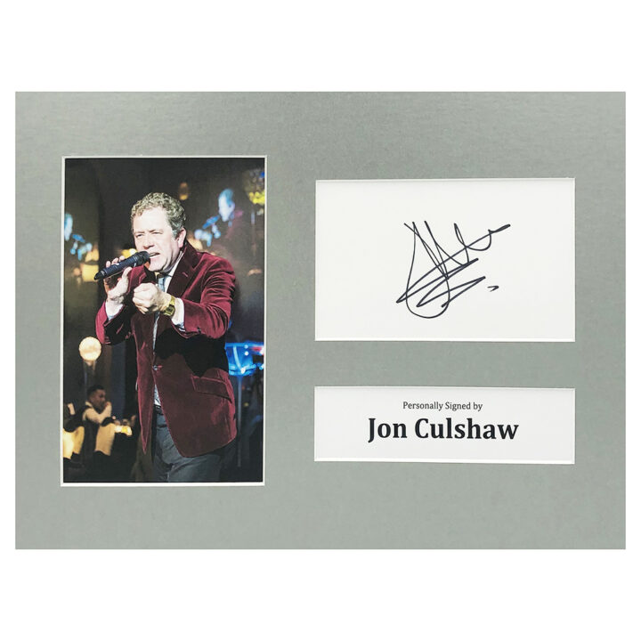 Signed Jon Culshaw Photo Display - 12x8 Music Icon