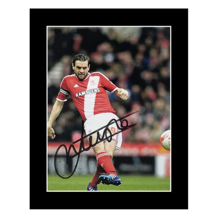 Signed Jonathan Woodgate Photo Display - 10x8 Middlesbrough Icon