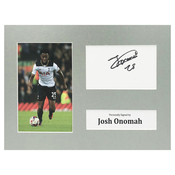 Signed Josh Onomah Photo Display - 12x8 Tottenham Hotspur Icon