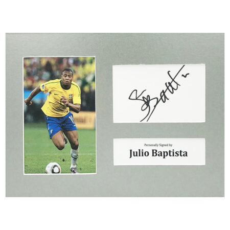 Signed Julio Baptista Photo Display - 12x8 Brazil Icon