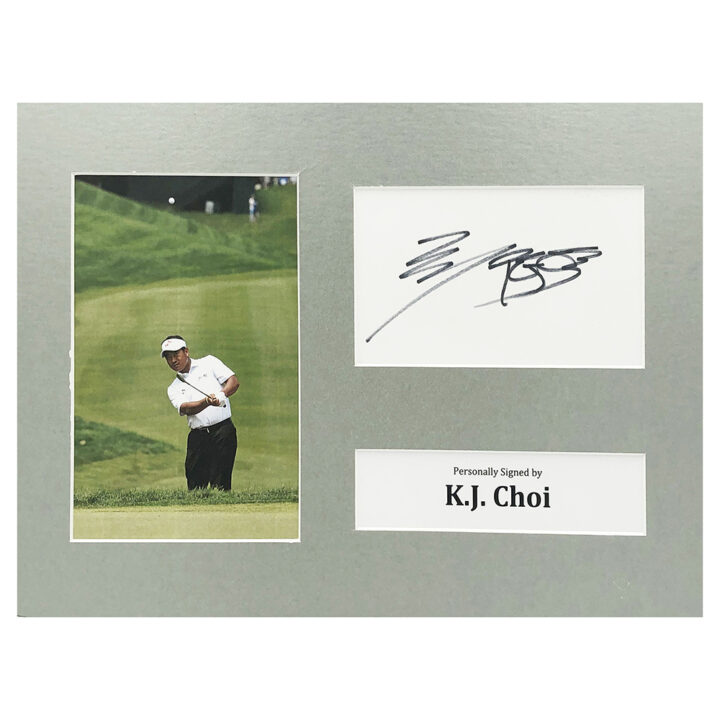 Signed K.J. Choi Photo Display - 12x8 Golf Icon