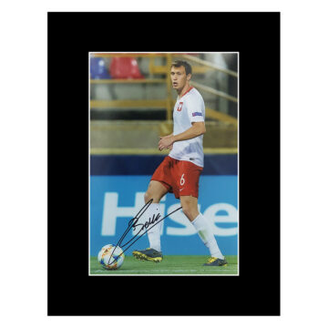 Signed Krystian Bielik Photo Display - 16x12 Poland Icon Autograph