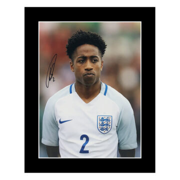 Signed Kyle Walker-Peters Photo Display - 12x10 England Icon Autograph