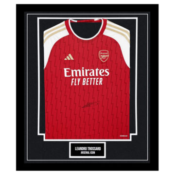 Signed Leandro Trossard Framed Shirt - Arsenal FC Icon