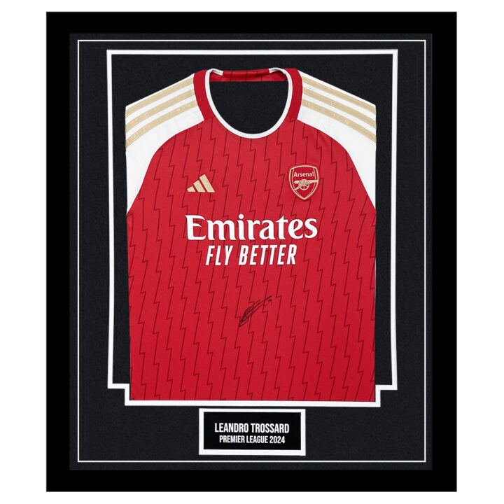 Signed Leandro Trossard Framed Shirt - Premier League 2024