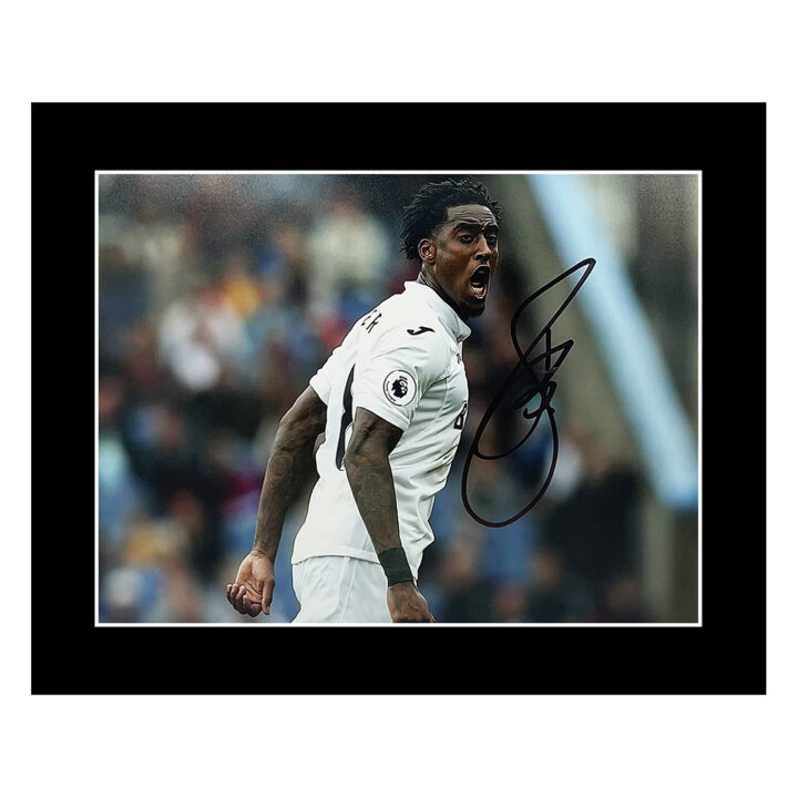 Signed Leroy Fer Photo Display - 10x8 Swansea City Autograph