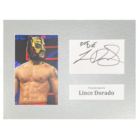 Signed Lince Dorado Photo Display - 12x8 Wrestling Icon