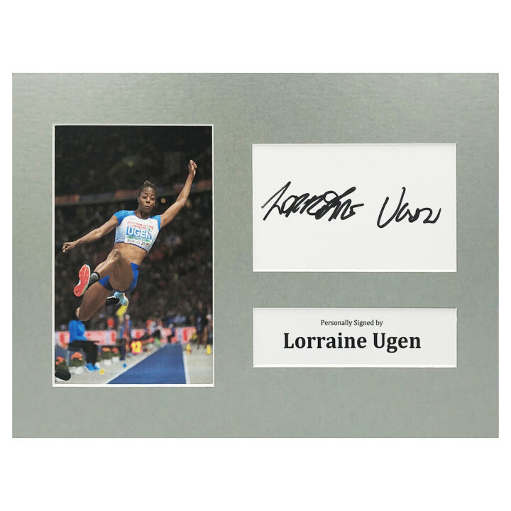 Signed Lorraine Ugen Photo Display - 12x8 Olympic Icon