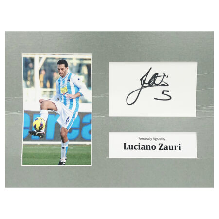 Signed Luciano Zauri Photo Display - 12x8 Atalanta Icon