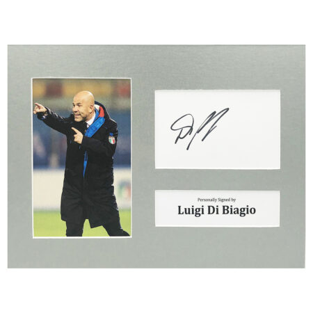 Signed Luigi Di Biagio Photo Display - 12x8 Italy Icon