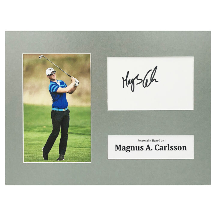 Signed Magnus A. Carlsson Photo Display - 12x8 Golf Icon