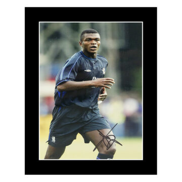 Signed Marcel Desailly Photo Display - 12x10 Chelsea Icon