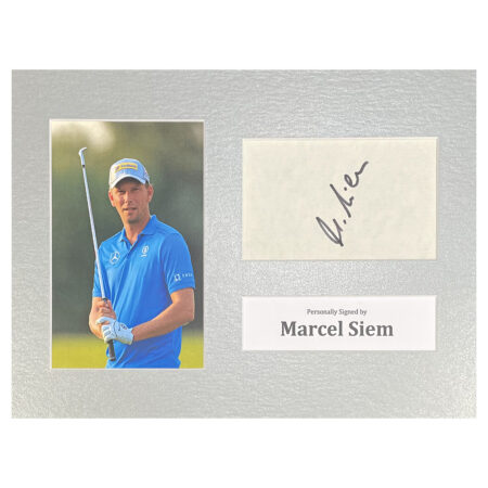 Signed Marcel Siem Photo Display - 12x8 Golf Icon