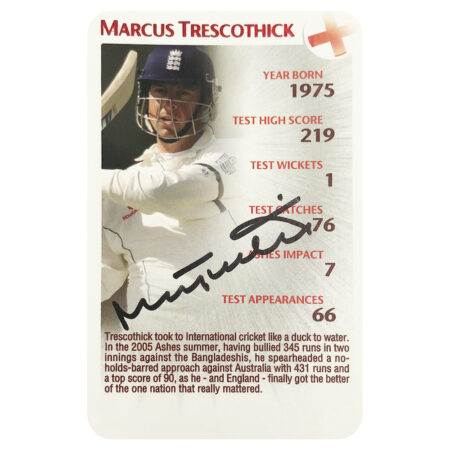 Signed Marcus Trescothick Trade Card - England Cricket Icon