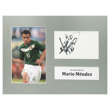 Signed Mario Mendez Photo Display - 12x8 Mexico Icon