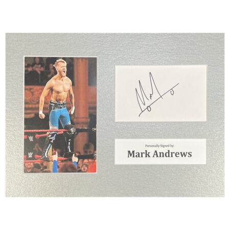 Signed Mark Andrews Photo Display - 12x8 Wrestling Icon