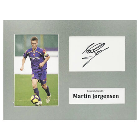 Signed Martin Jorgensen Photo Display - 12x8 Fiorentina Icon