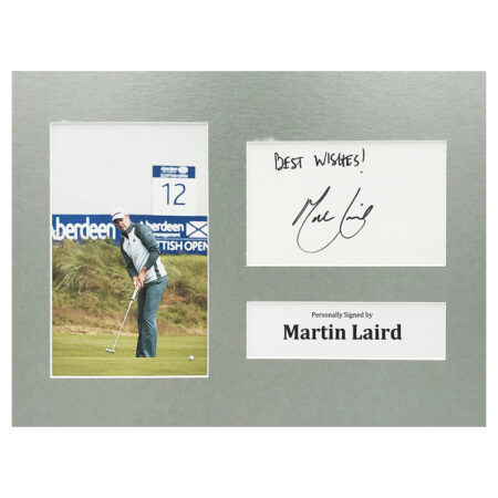 Signed Martin Laird Photo Display - 12x8 Golf Icon