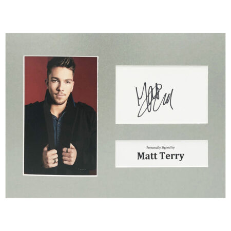 Signed Matt Terry Photo Display - 12x8 Music Icon