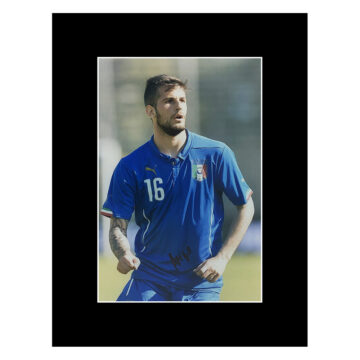 Signed Mattia Aramu Photo Display - 16x12 Italy Icon