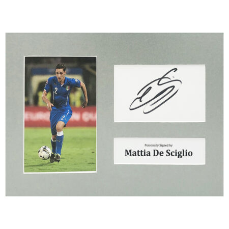 Signed Mattia De Sciglio Photo Display - 12x8 Italy Icon