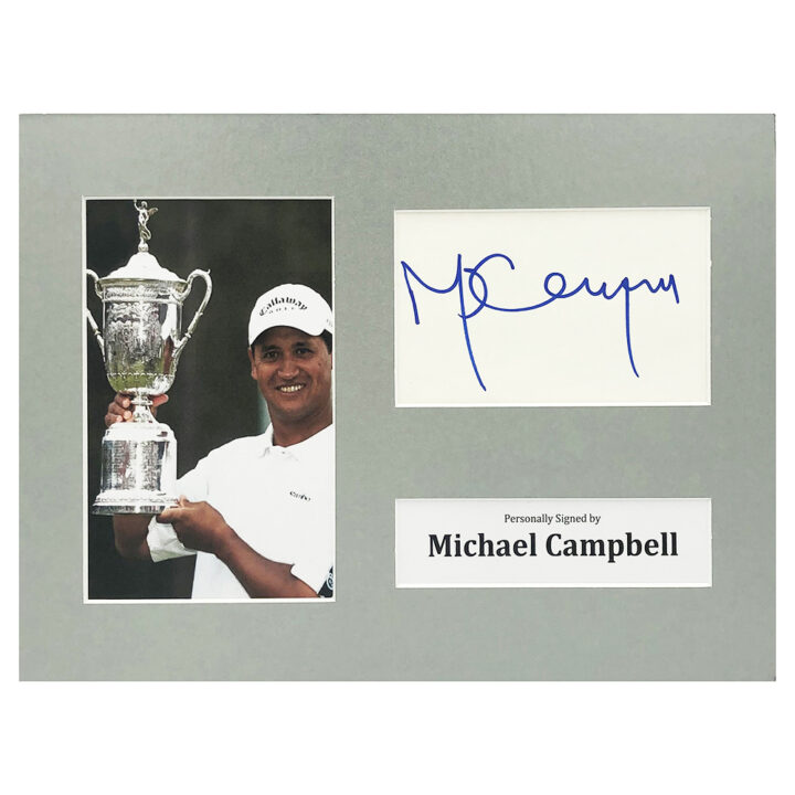 Signed Michael Campbell Photo Display - 12x8 US Open Winner 2005