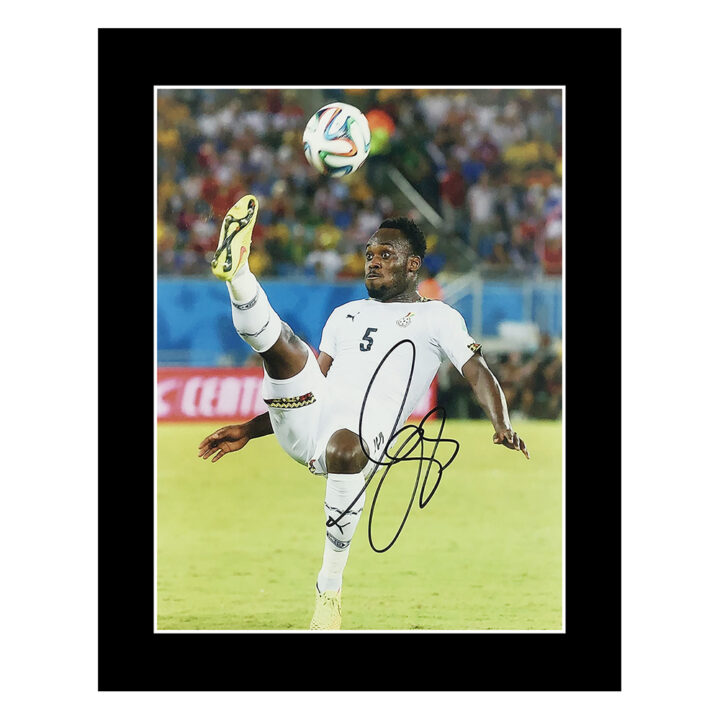 Signed Michael Essien Photo Display - 12x10 Ghana Icon