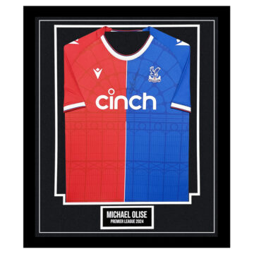 Signed Michael Olise Framed Crystal Palace Shirt - Premier League 2024