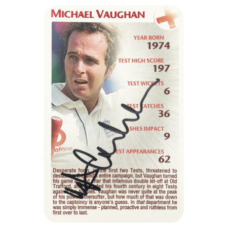 Signed Michael Vaughan Trade Card - England Cricket Icon