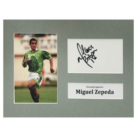 Signed Miguel Zepeda Photo Display - 12x8 Mexico Icon