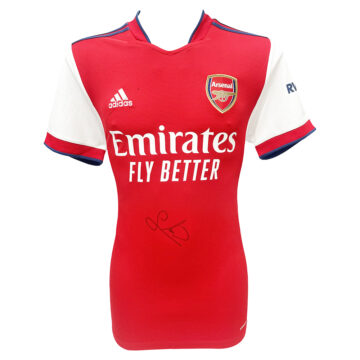 Signed Mikael Silvestre Shirt - Arsenal FC Icon Autograph (Damaged)