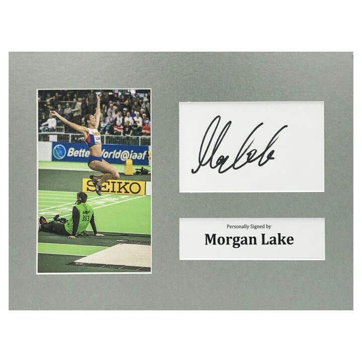 Signed Morgan Lake Photo Display - 12x8 Olympic Icon