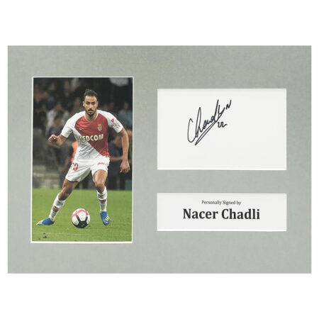 Signed Nacer Chadli Photo Display - 12x8 AS Monaco Icon