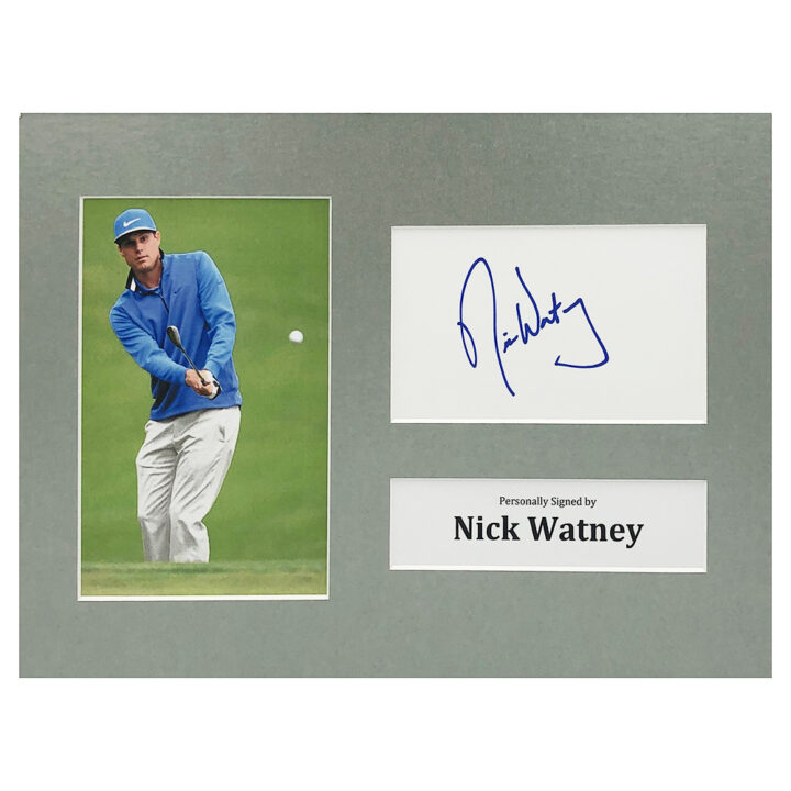 Signed Nick Watney Photo Display - 12x8 Golf Icon