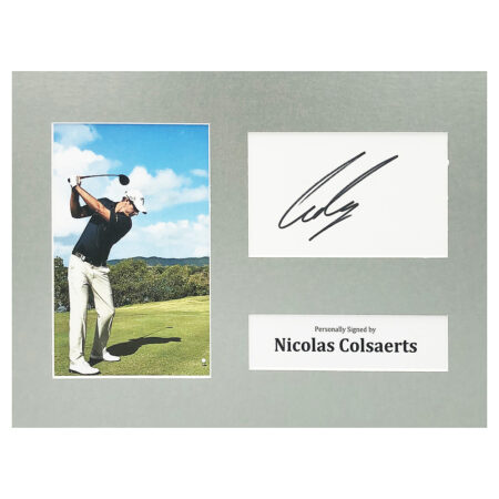 Signed Nicolas Colsaerts Photo Display - 12x8 Golf Icon