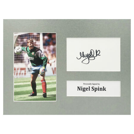 Signed Nigel Spink Photo Display - 12x8 Aston Villa Icon