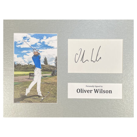 Signed Oliver Wilson Photo Display - 12x8 Golf Icon