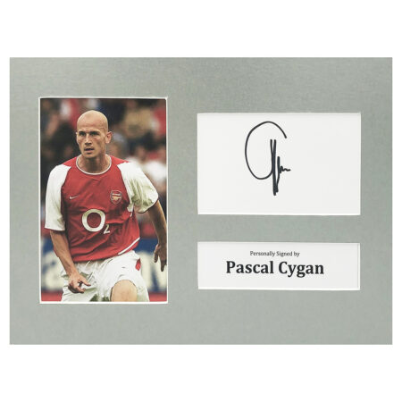 Signed Pascal Cygan Photo Display - 12x8 Arsenal Autograph