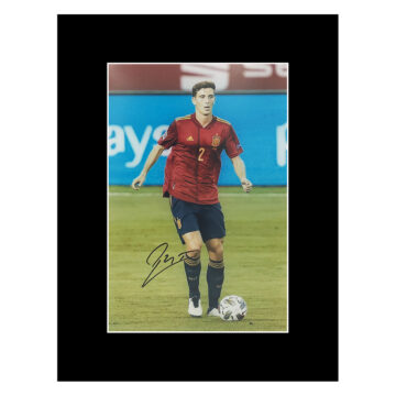 Signed Pau Torres Photo Display - 16x12 Spain Icon Autograph