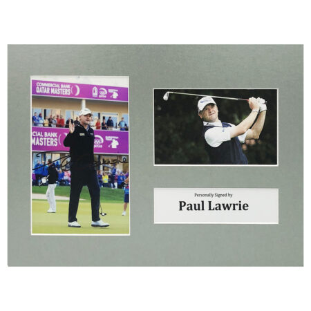 Signed Paul Lawrie Photo Display - 12x8 Golf Icon