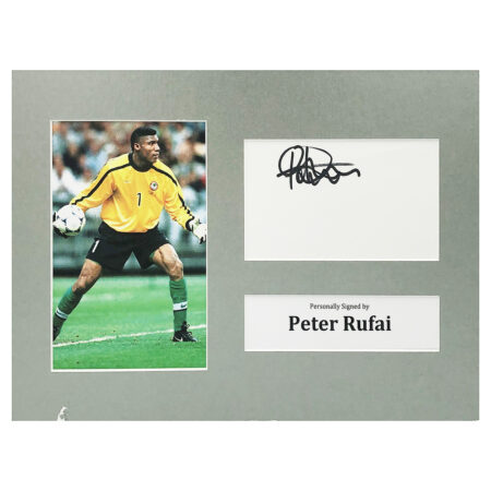 Signed Peter Rufai Photo Display - 12x8 Nigeria Icon