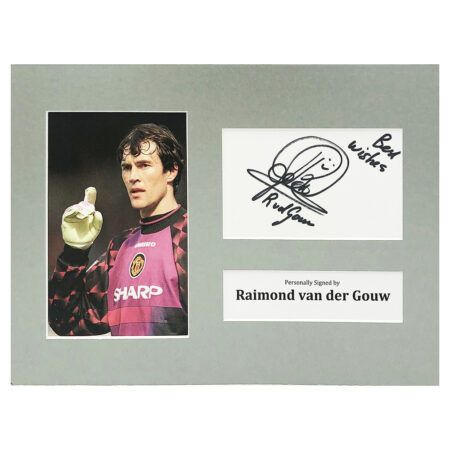 Signed Raimond van der Gouw Photo Display - 12x8 Manchester United Icon