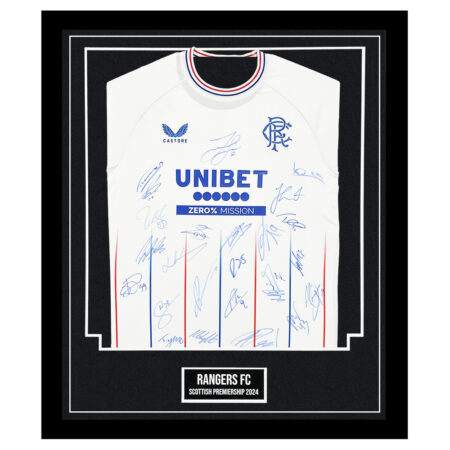 Signed Rangers FC Framed Shirt - Scottish Premiership 2024