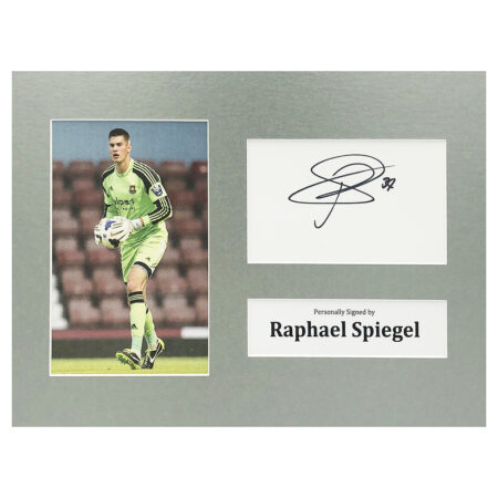 Signed Raphael Spiegel Photo Display - 12x8 West Ham United Icon